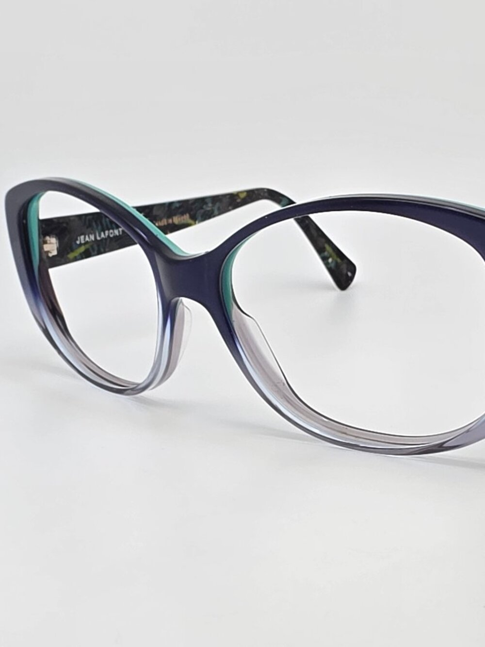 Jean Lafont Paris Vallauris 55 3083 Blue Cat Eye Sunglasses Frame France 55mm